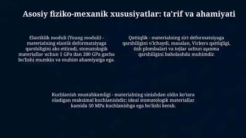 Stomatologik materiallarni tayyorlashda fizik-mexanik xossalari 4