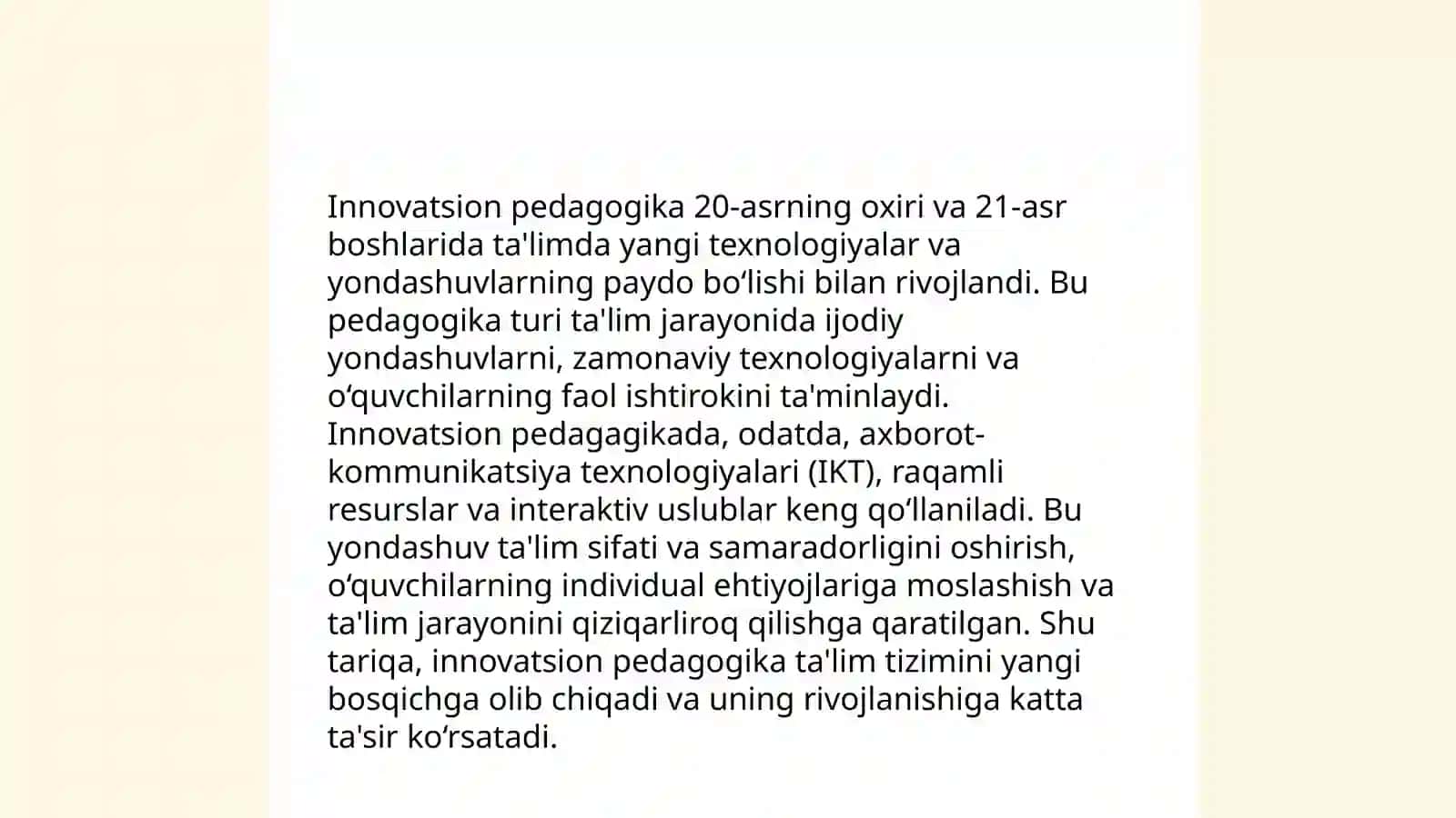 Innovatsion taʼlimning rivojlanish tarixi 4