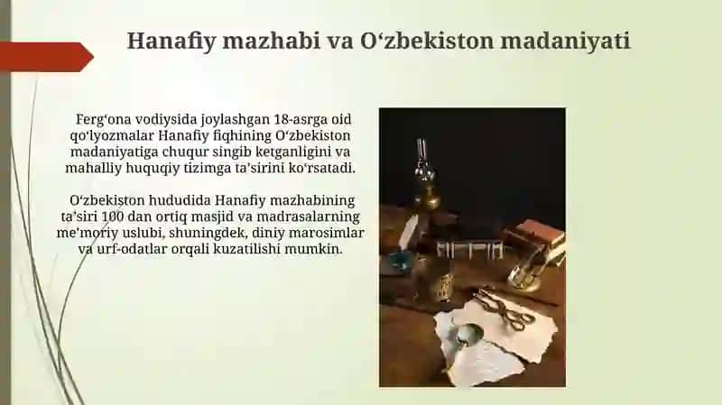 Hanafiy mazhabi va Oʻzbekiston meʼmorchiligi 4