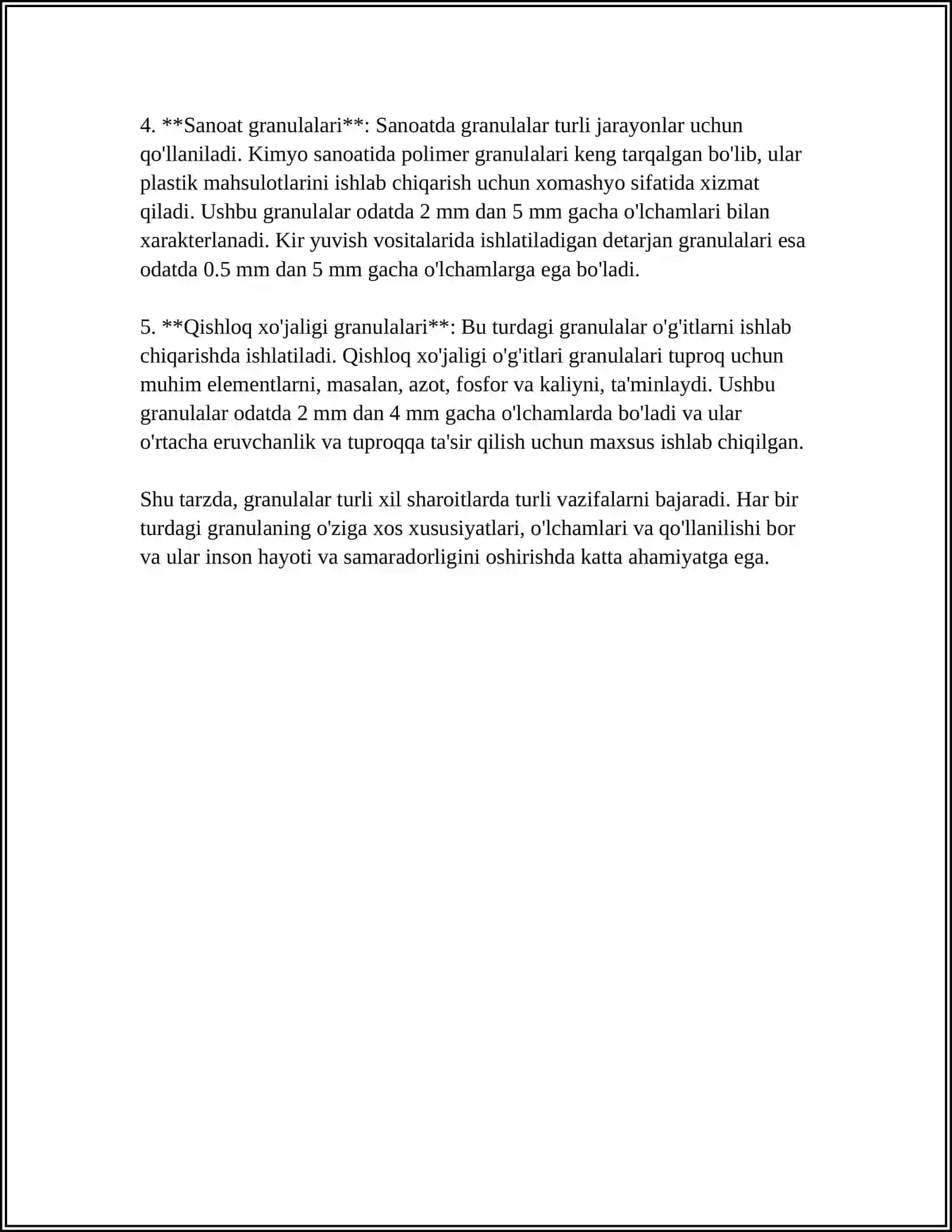 GRANULALAR NOMENKLATURASI VA TARKIBLARI 4