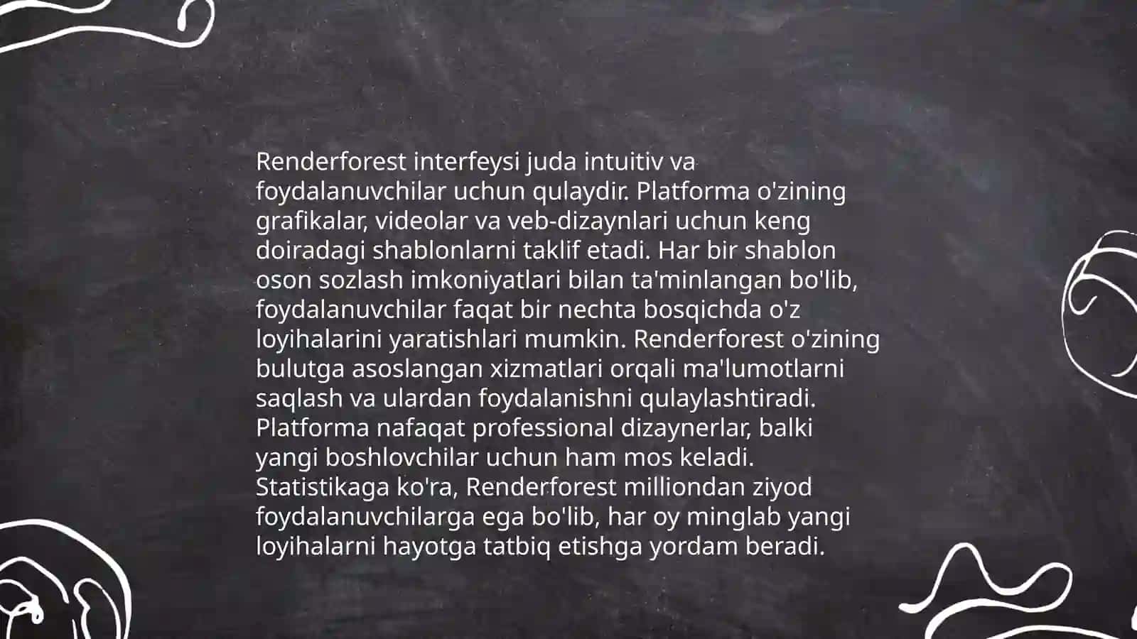 Renderforest dasturi haqida maʼlumot 4