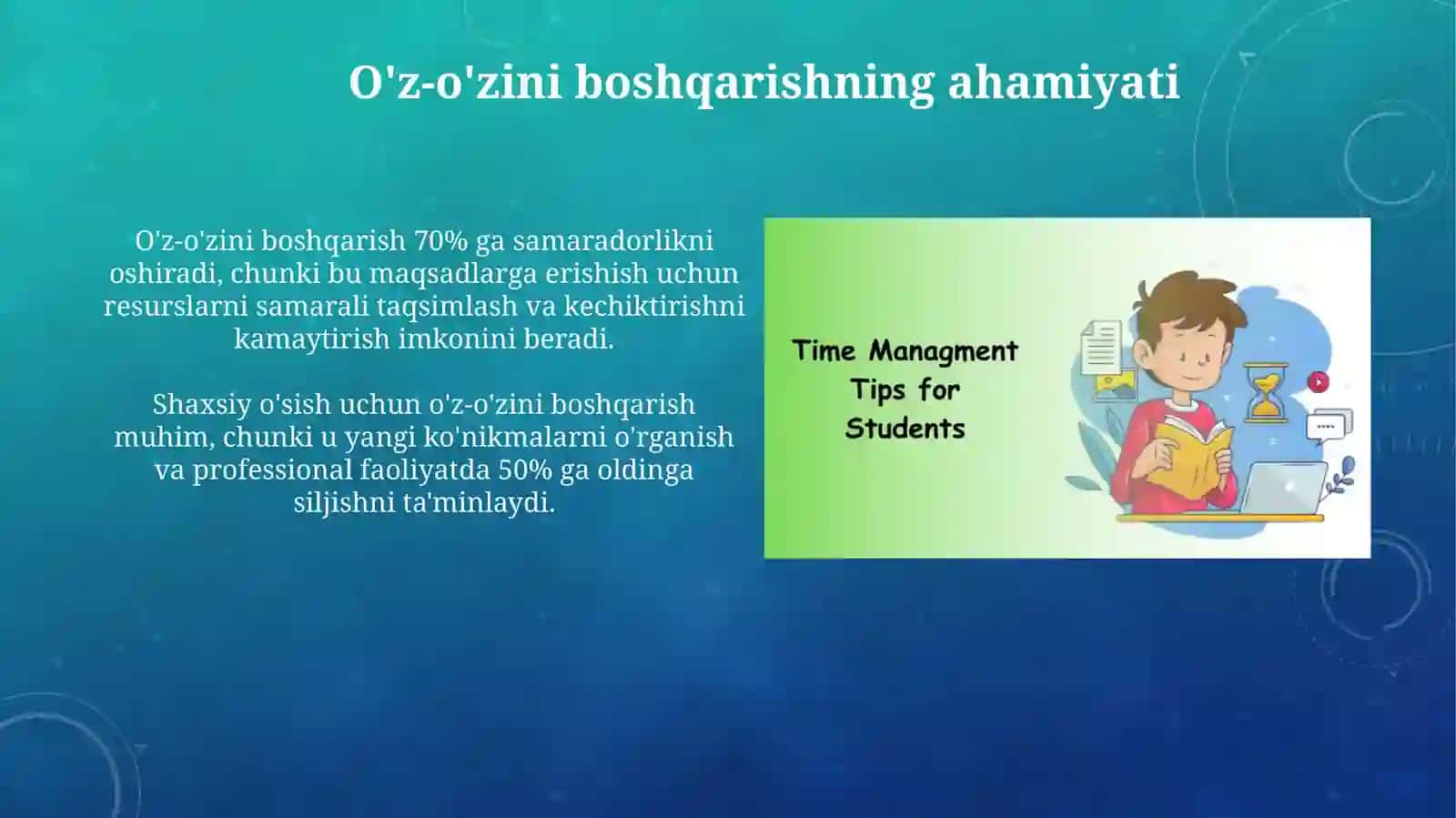 O'z-o'zini boshqarish va samaradorlik 4