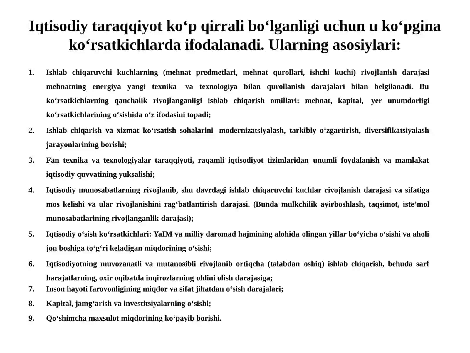 IQTISODIY TARAQQIYOTNING MAZMUNIVA KO‘RSATKICHLARI 4