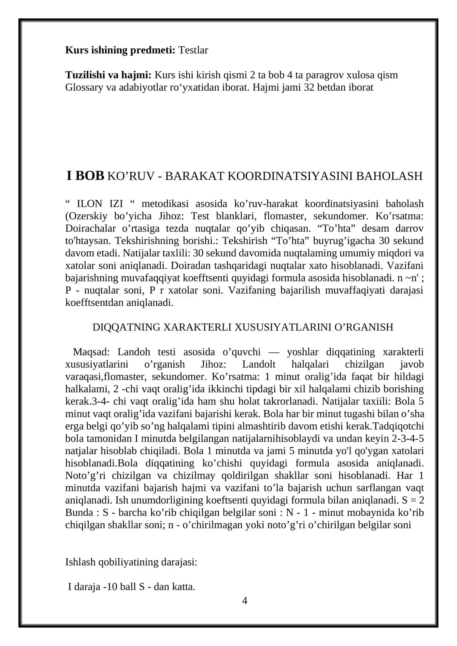 IJODKORLIKNI O‘RGANISH TESTLARI 4