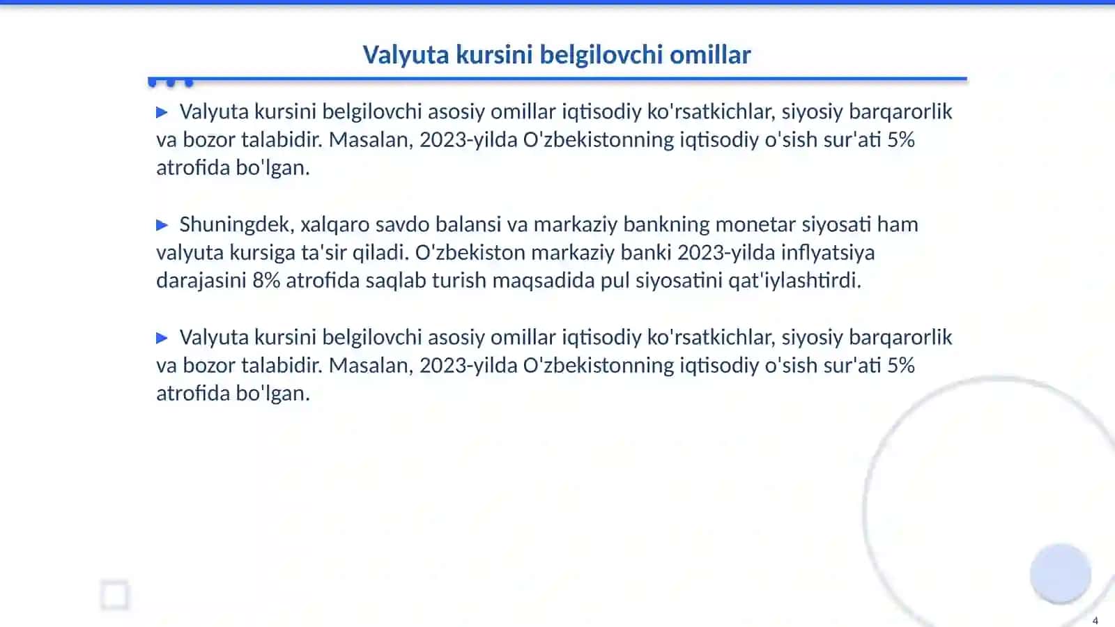 Valyuta kursi 4