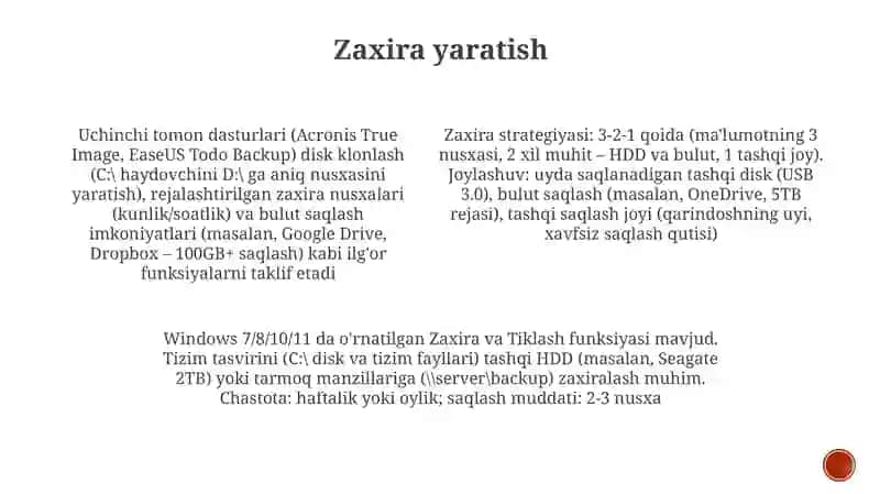 Favqulodda Vaziyatlarni Tiklash Rejasi 4
