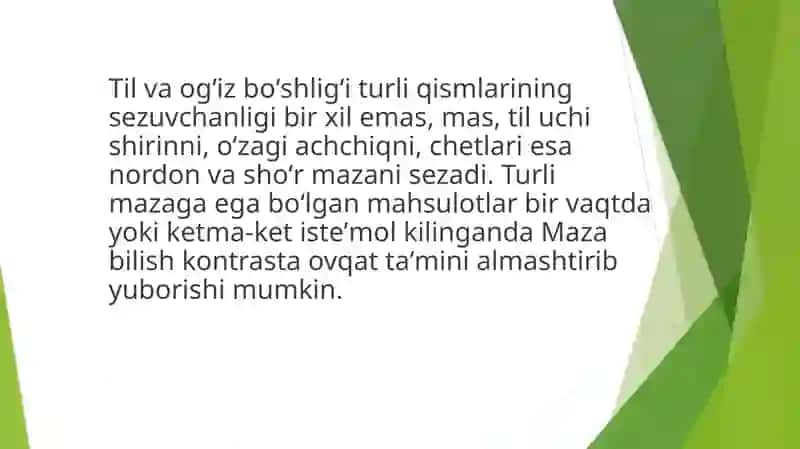 Ta’m Bilish Azolarining Funksional Anatomiyasi 4