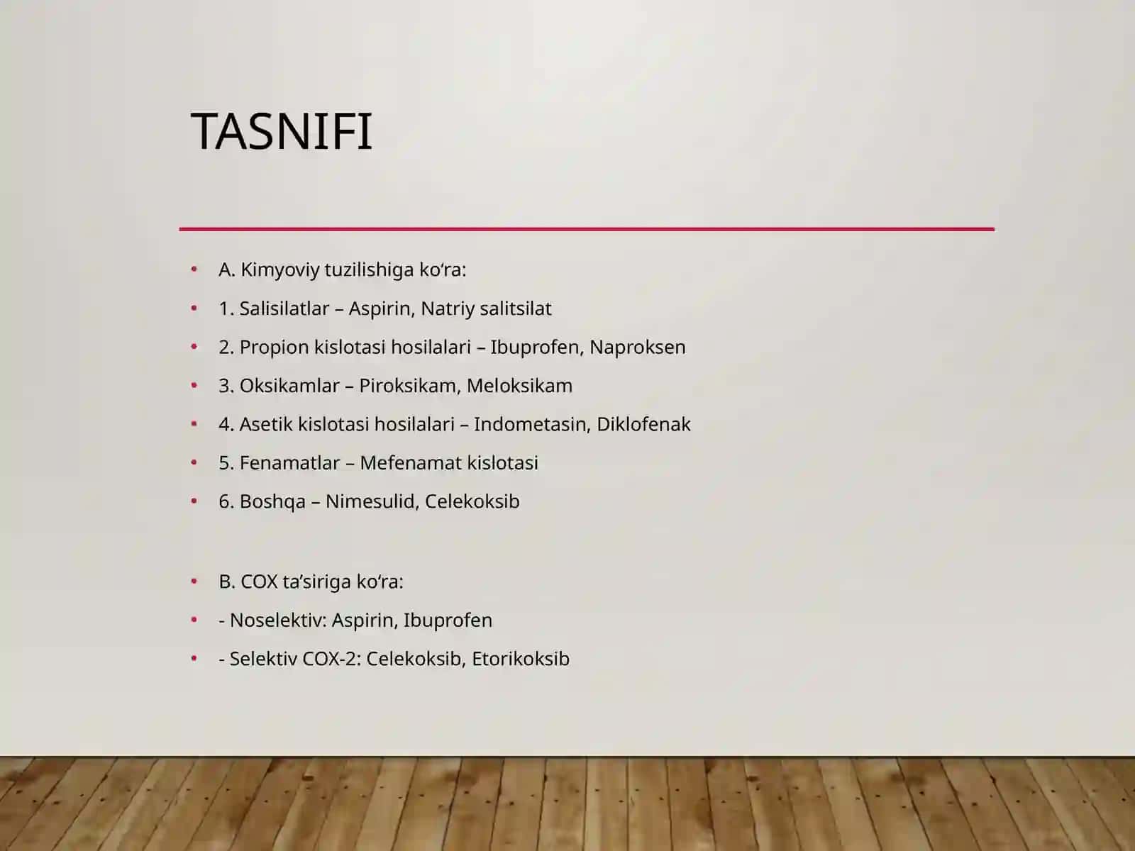 Nosteroid yalligʻlanishga qarshi preparatlar 4