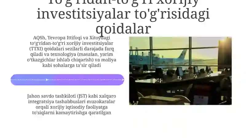 Davlatning tashqi iqtisodiy faoliyatni tartibga solish siyosati va xalqaro integratsiya 4