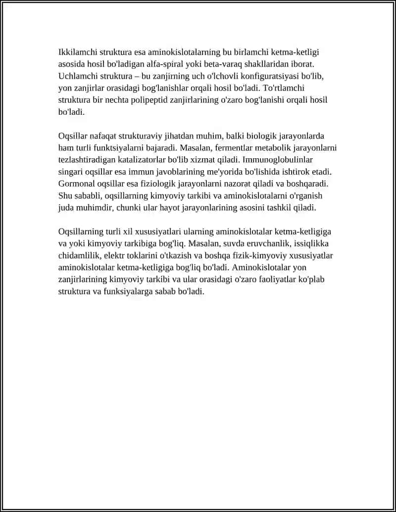 OQSILLARNI TUZULISHI VA TURLARI 4