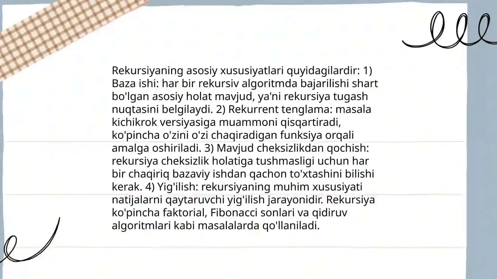 Rekursiv funksiyalar Python dasturida 4