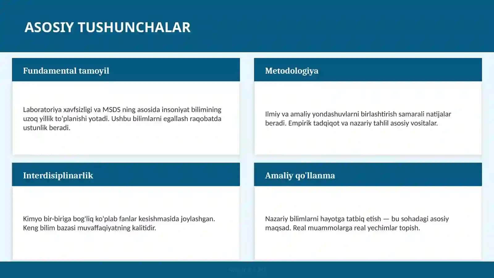 LABORATORIYA XAVFSIZLIGI VA MSDS 4