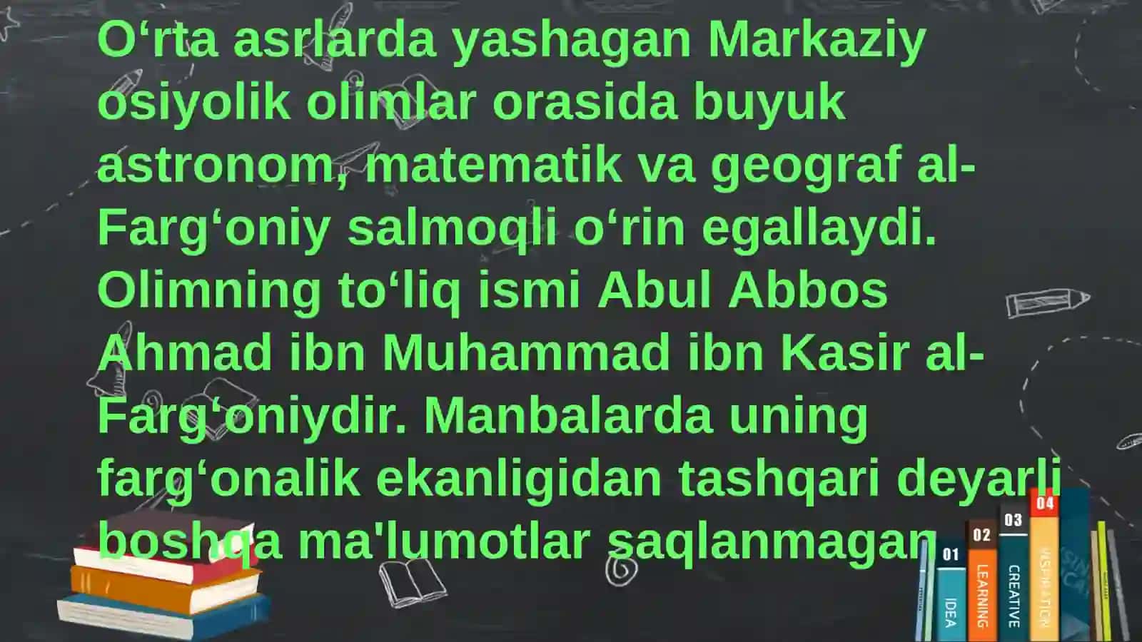 Ahmadal-Farg'oniy va uning Samoviy harakatlar va umumiy ilmi nujum kitobi asari 4