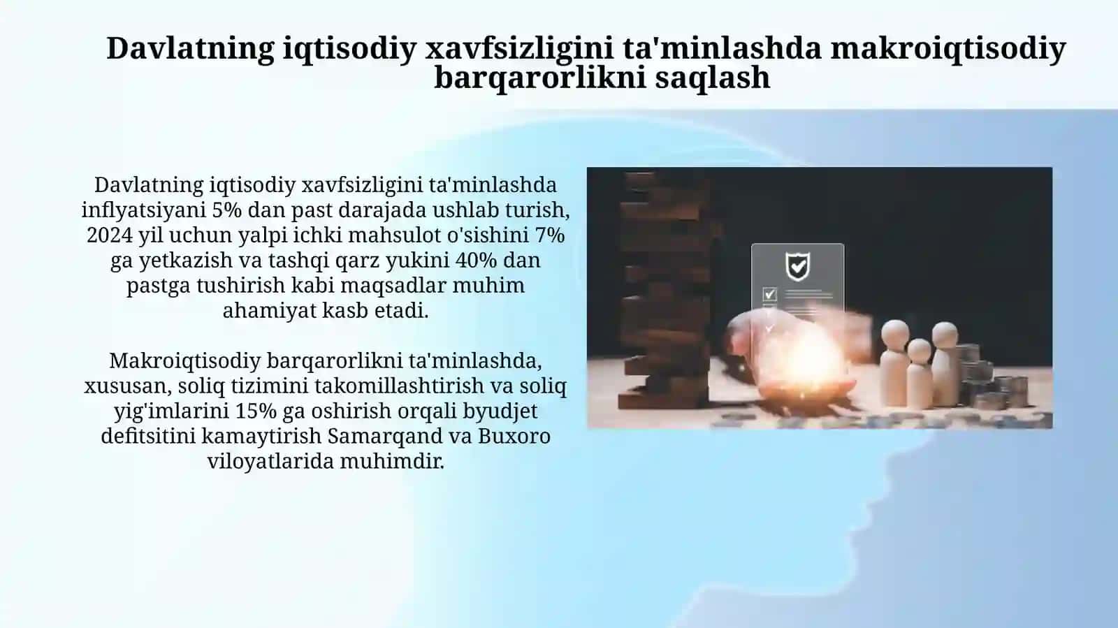 Davlatning iqtisodiy xavfsizligini taʼminlash vazifalari 4