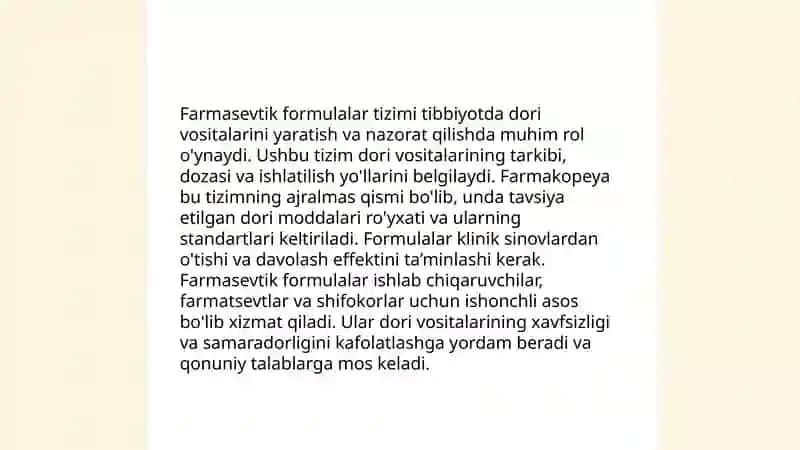 Shifoxonada farmasevtik formulyar tizimini qo'llanilishi 4