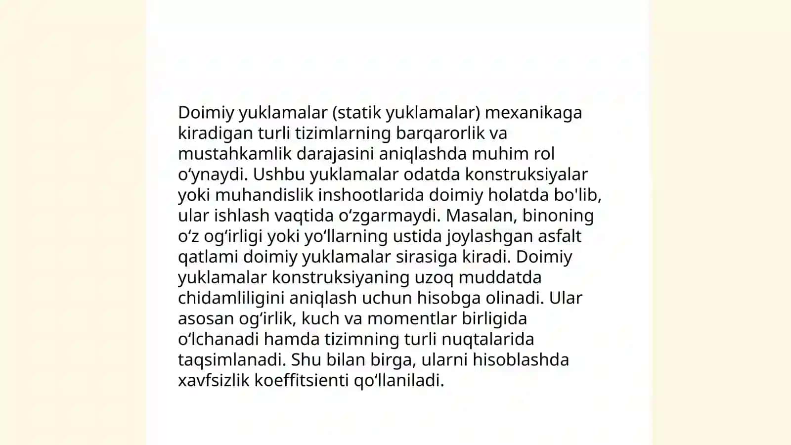 Mashtalarga tasir qiluvchi yuklar 4
