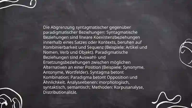 Syntagmatische Beziehungen in Lexikalish-semantischem System 4