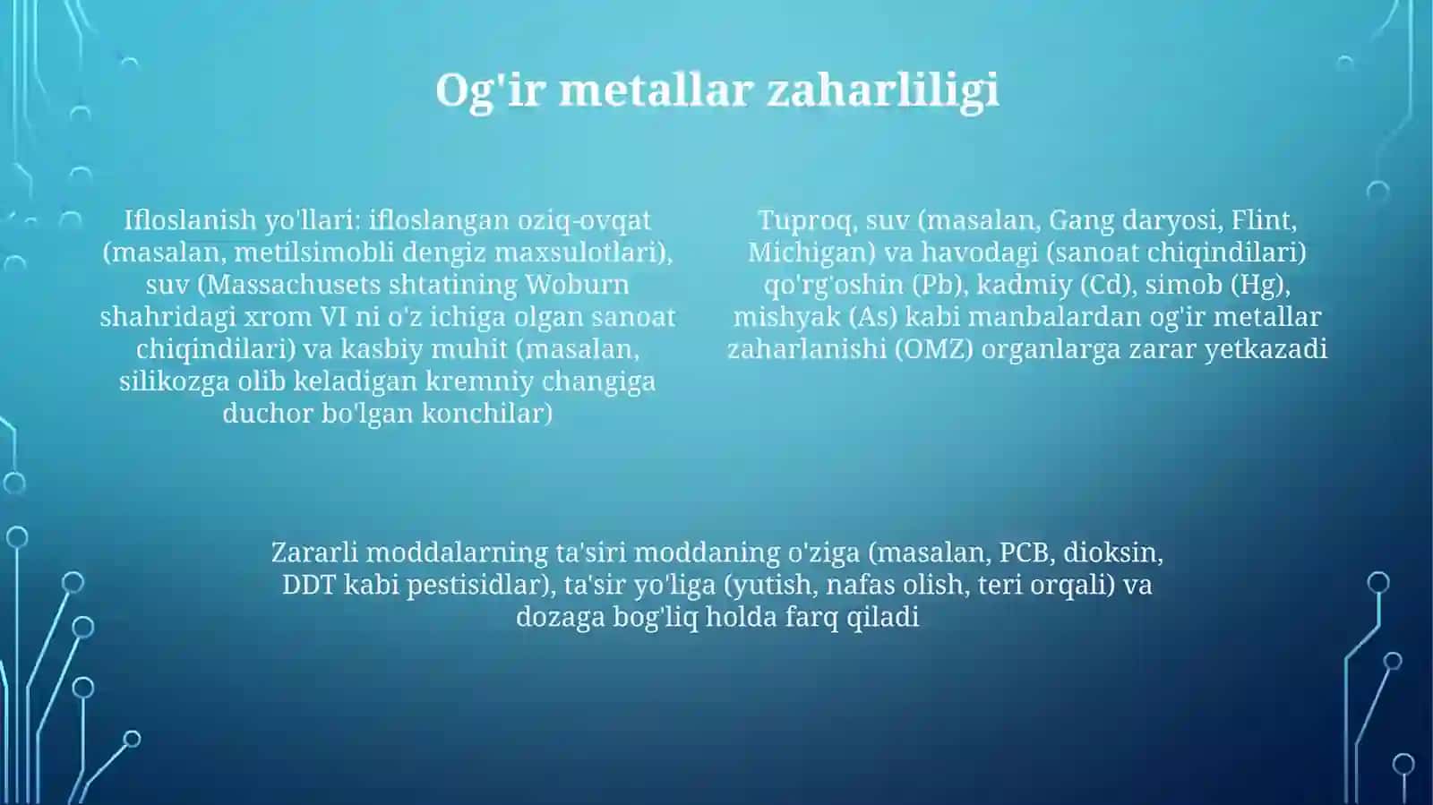 Zararlimoddalarni odam organizmiga tasir qilishi 4
