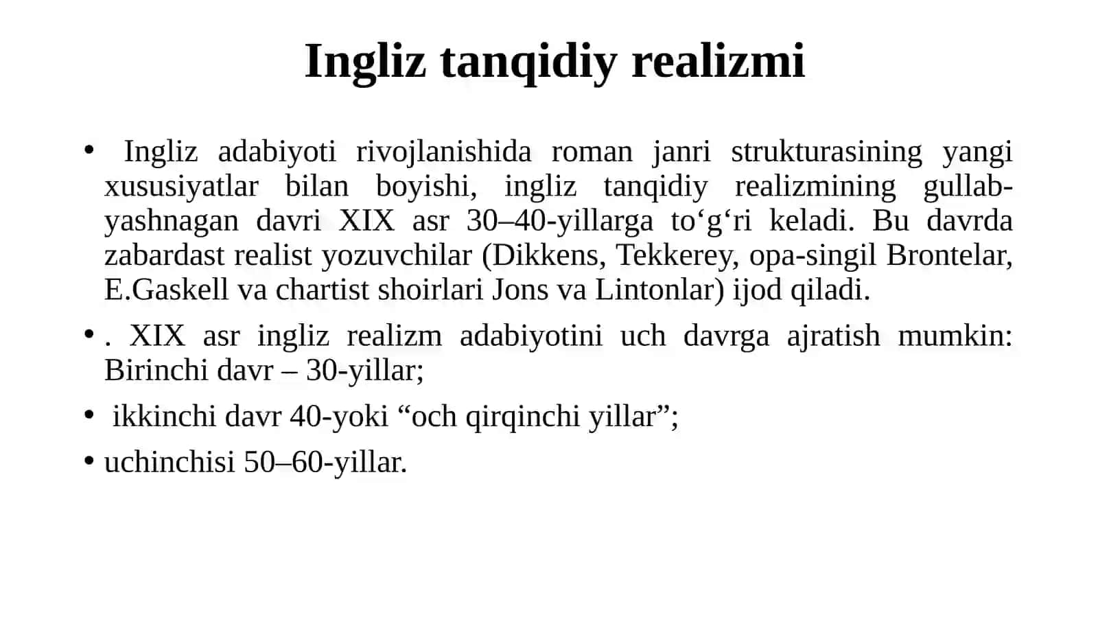 ХIХ asr Buyuk Britaniya adabiyotida ijtimoiy realism 4