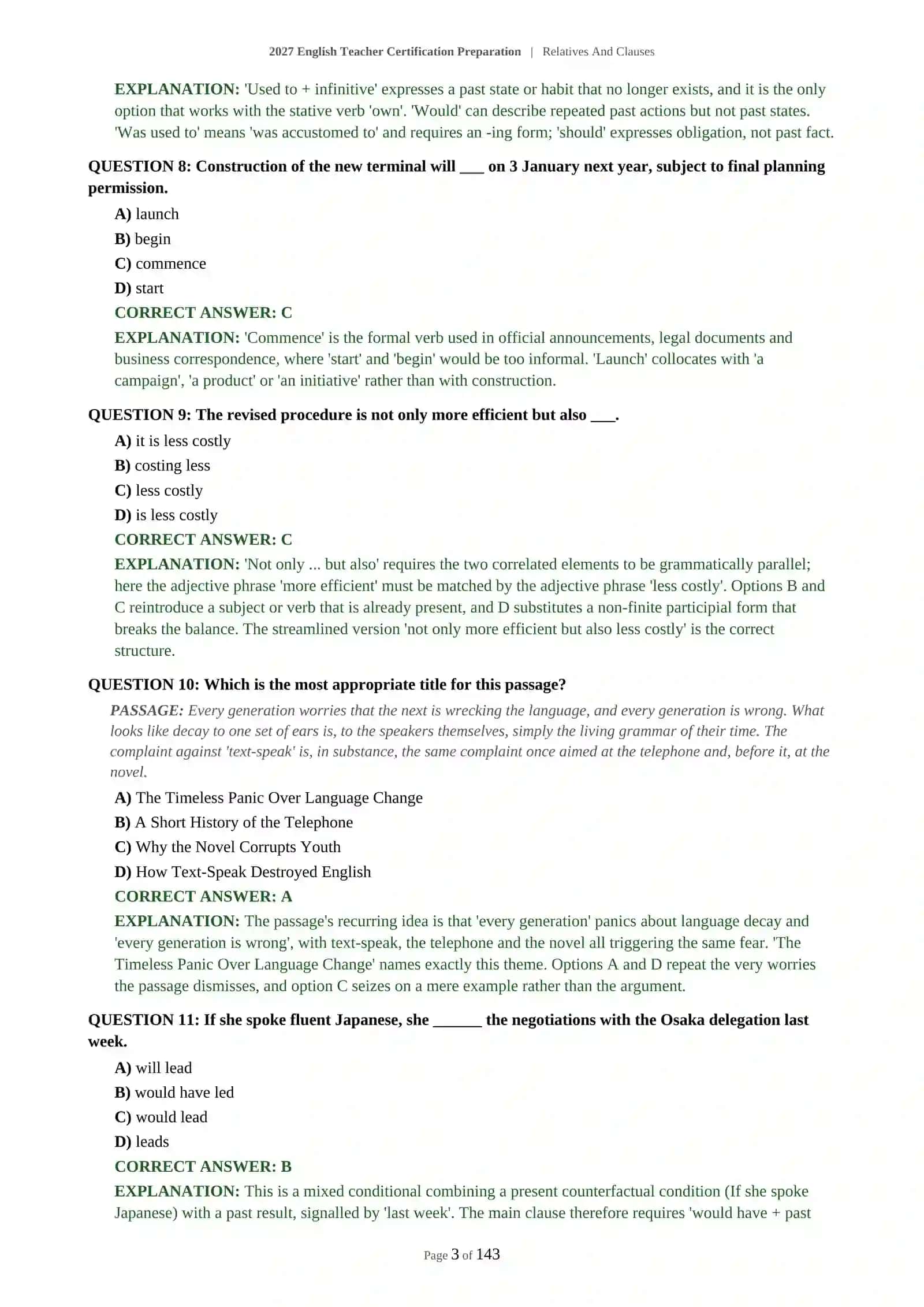 English Teacher Certification Preparation | Relatives And Clauses 4