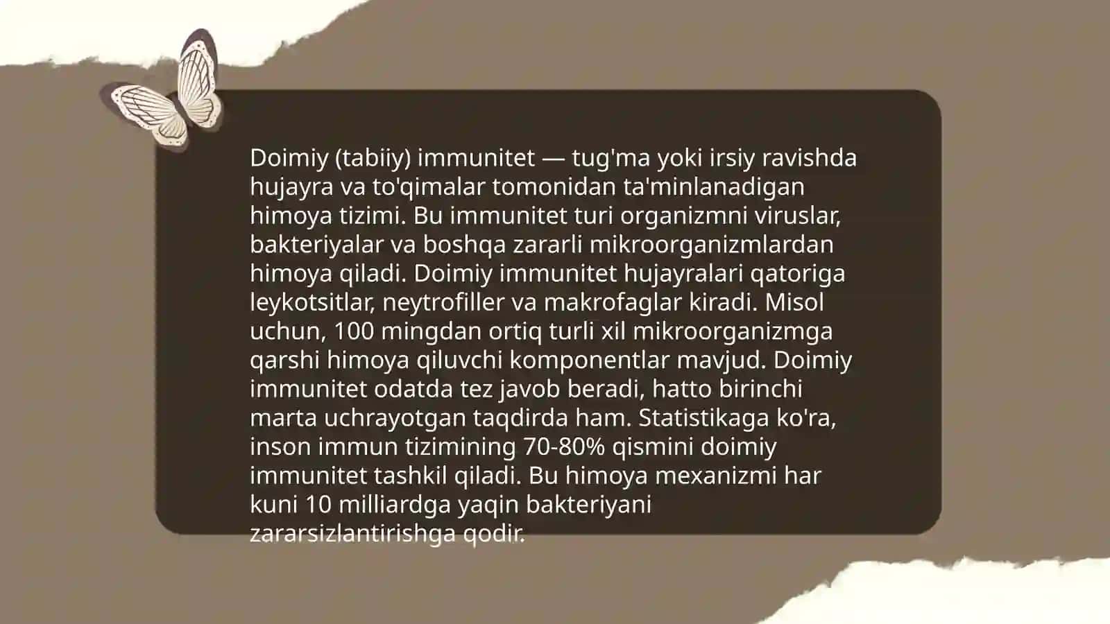 Immunitet va uning turlari.Profilaktik emlash taqvimi 4