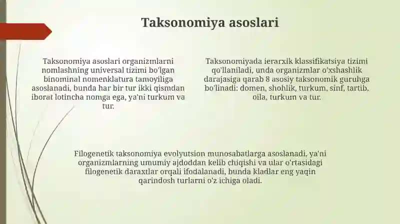 O'simliklar klassifikatsiyasi tizimlari 4