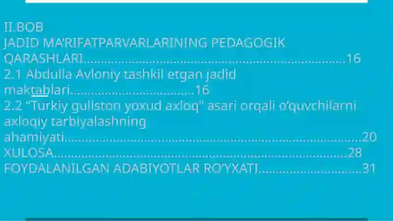 "Abdulla Avloniy asarlarida ta’lim-tarbiya masalalarining yoritilishi" 4