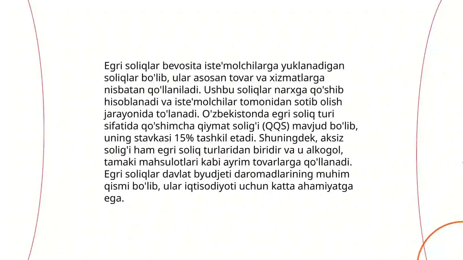 Egri soliqlar turlari O‘zbekiston Respublikasida 4