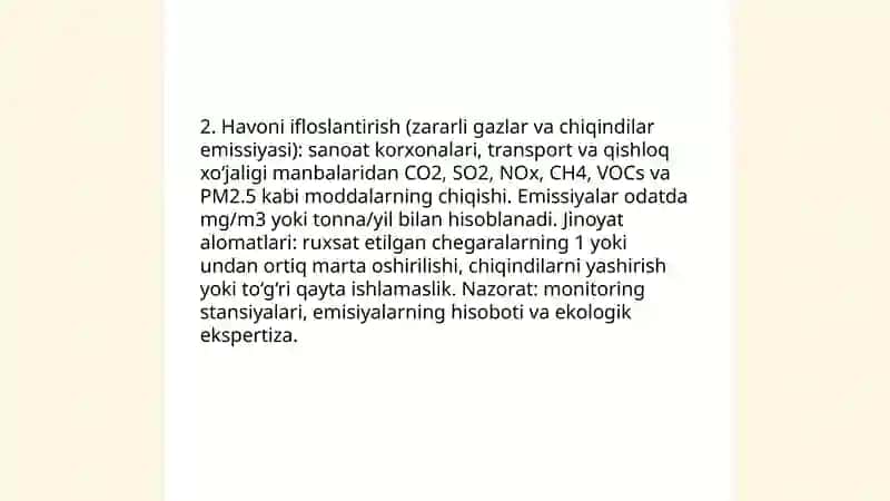 Ekologiya sohasidagi jinoyatlar 4