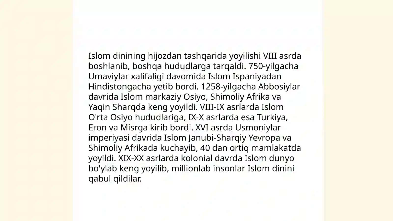 Islom dinining tarqalishi 4