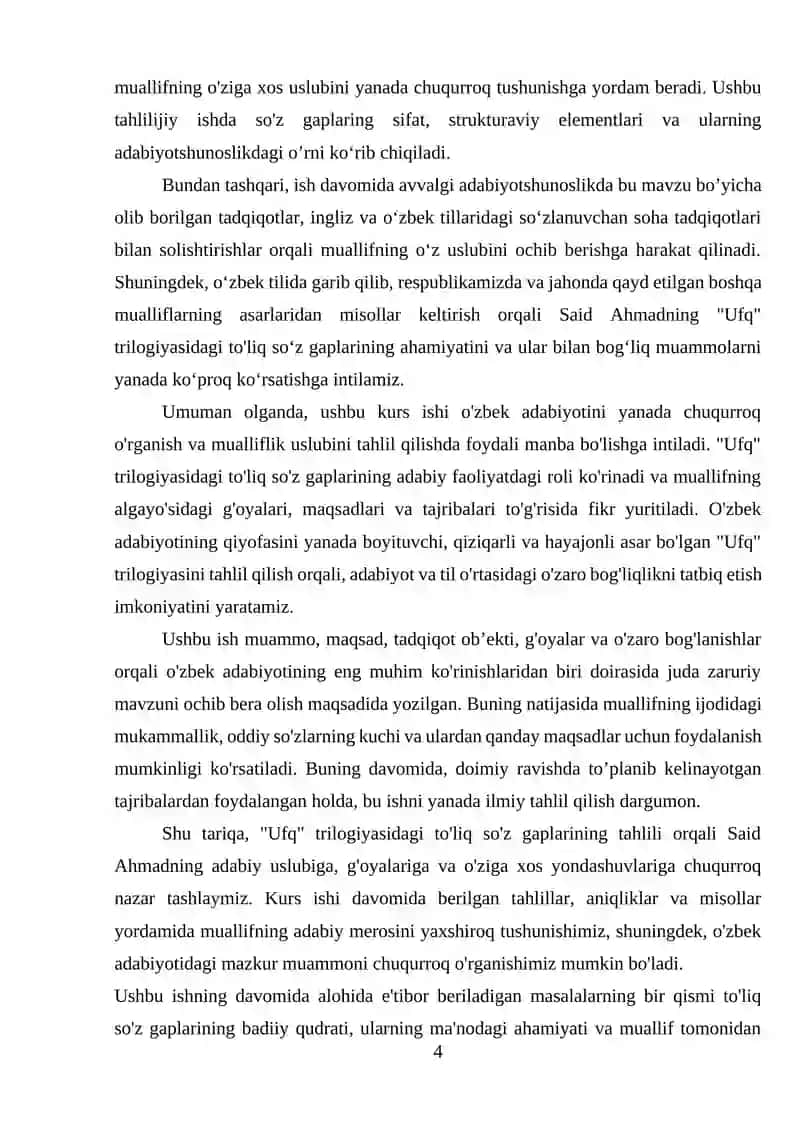 UFQ trilogiyasida toʻliqsizsiz soʻz gaplarning qoʻllanilishi 4