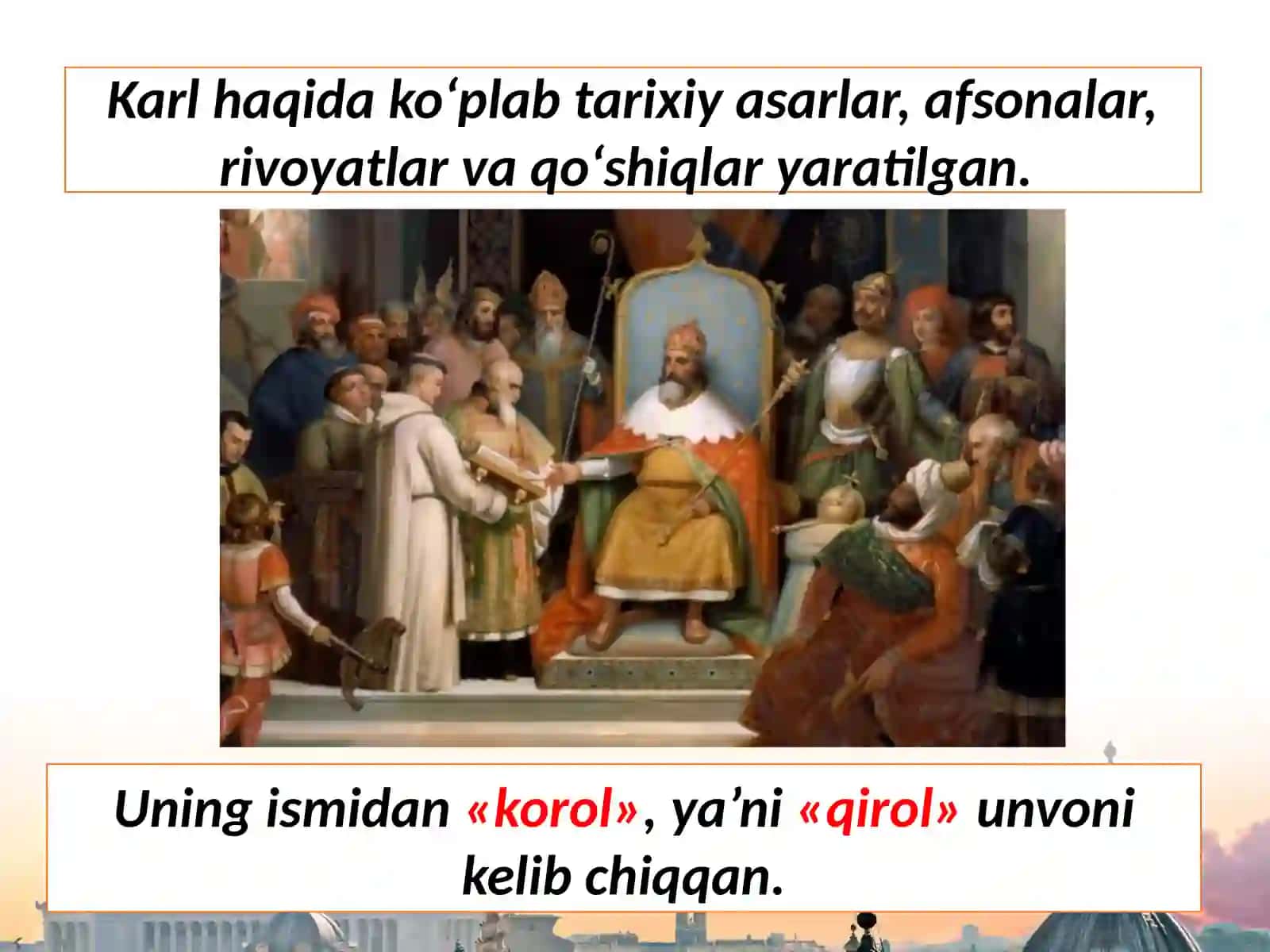 7-sinf Jahon tarixi fanidan Franklar davlati, qirollikdan imperiya sari dars taqdimot 4