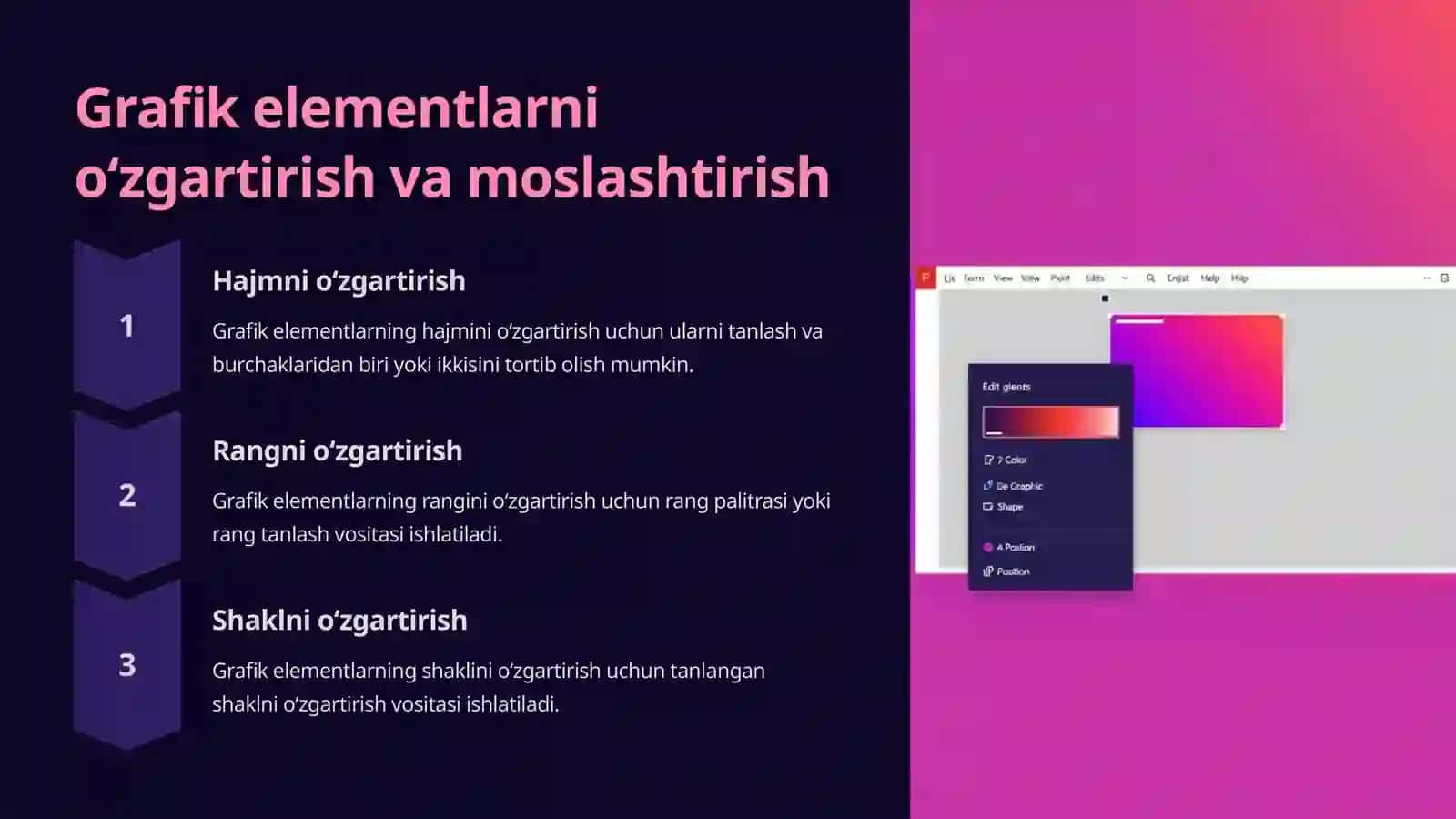 PowerPoint dasturining grafik animatsiyalari 4