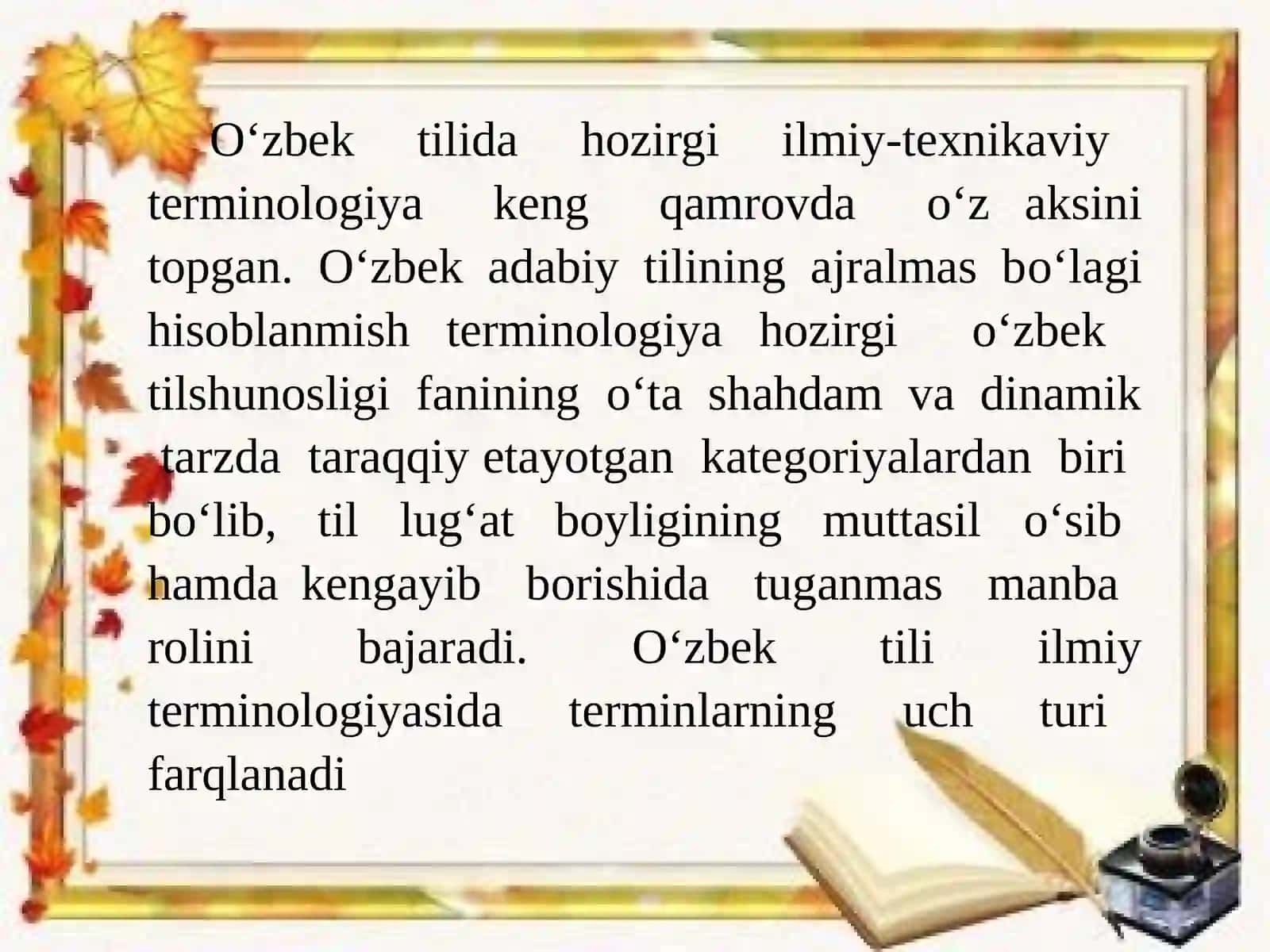 9-mavzu:Ilmiy uslubning leksik xususiyatlari 4