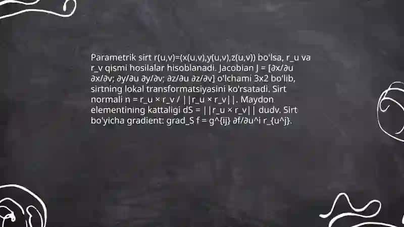 Kompyuter grafikasida differensial hisob tatbiqlari 4