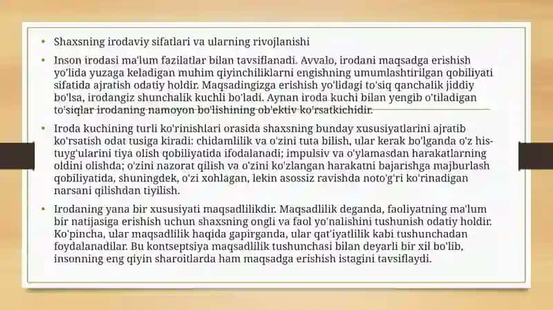 IRODA ICHKI IRODAVIY BOSAHQARUV VA IRODAVIY XUSUSIYATLARNI ORGANISHLIK METODLARI 4