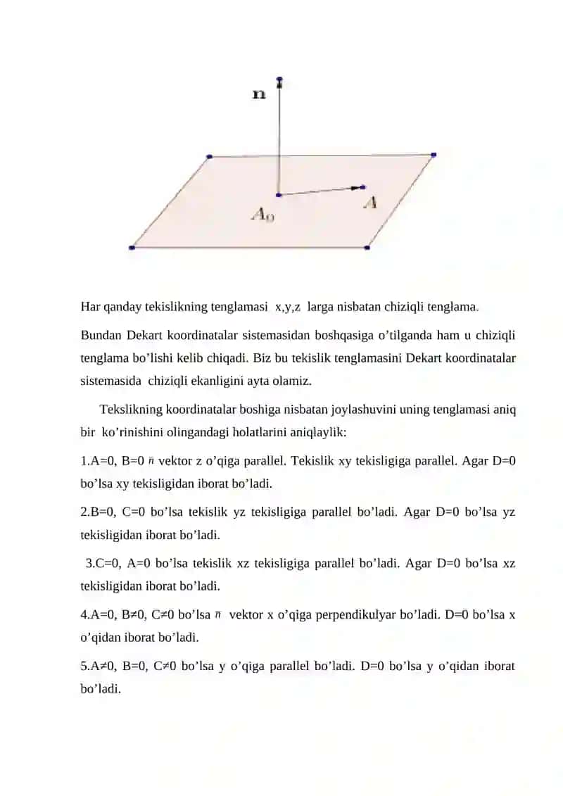DEKART REPERIDA TEKISLIKKA DOIR BA’ZI MASALALAR 4