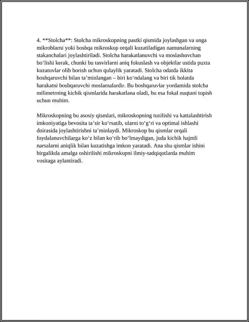 MIKROSKOP TUZILISHI VA UNING KATTALASHTIRISHI 4