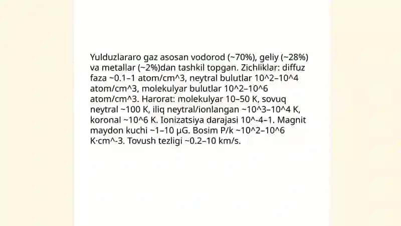 Diffuz gaz va chang tumanliklar 4