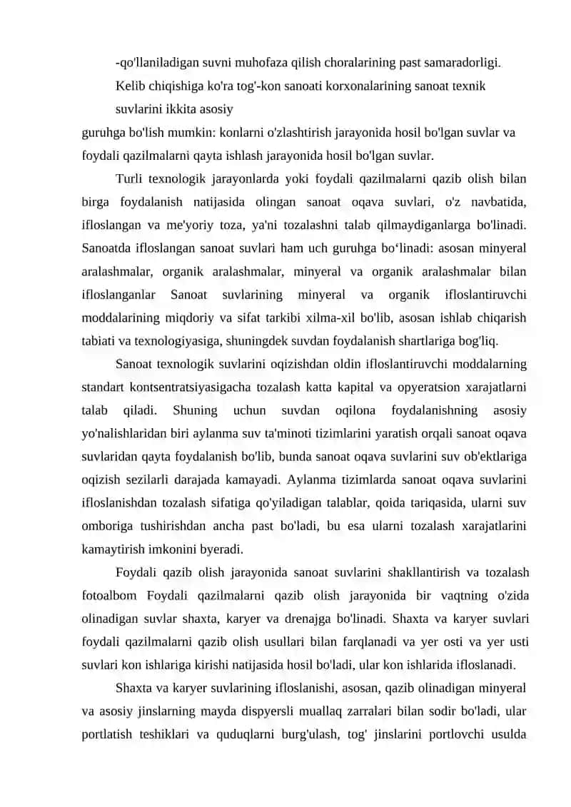 Shaxta suv chiqarish qurilmalari xarakteristikasi 4