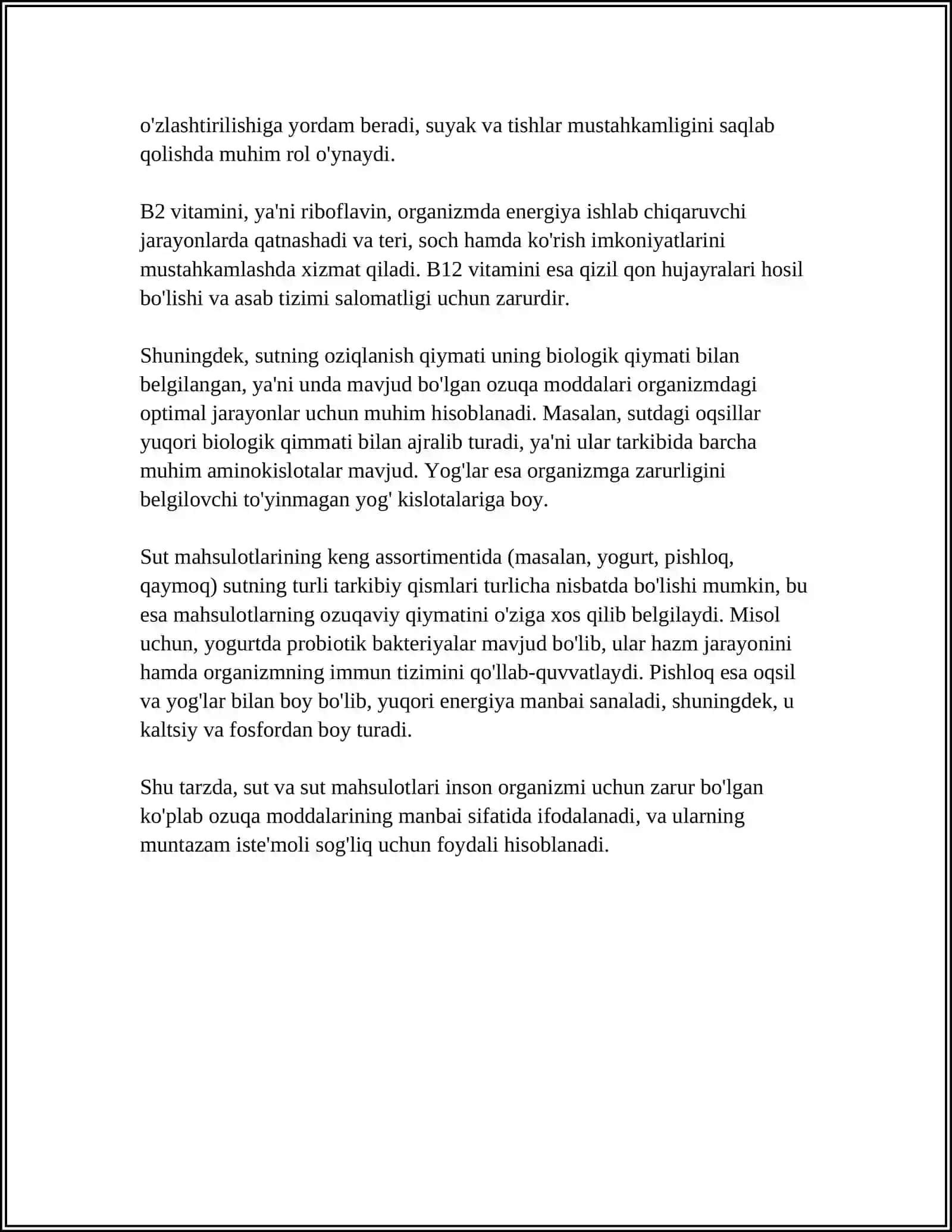 SUT VA SUT MAHSULOTLARI 4