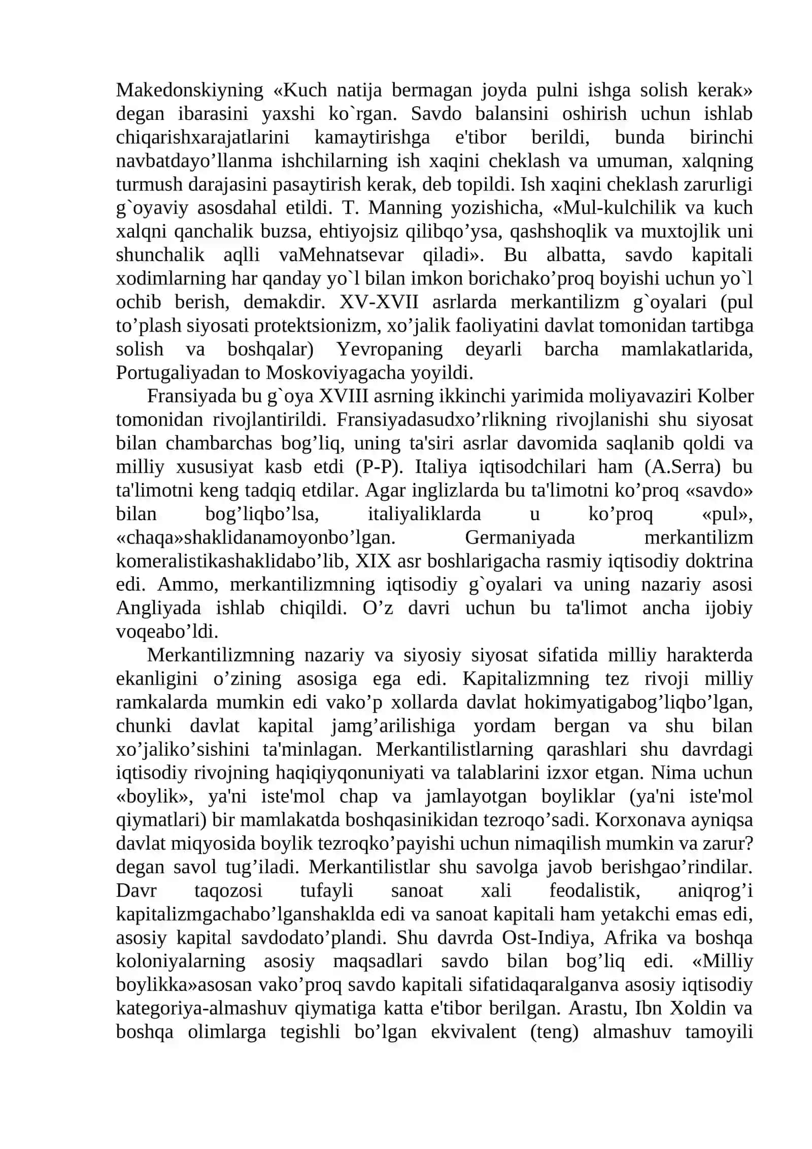 MERKАNTILIZM VА FIZIOKRАTLАR IQTISODIY TА’LIMOTLАRI 4