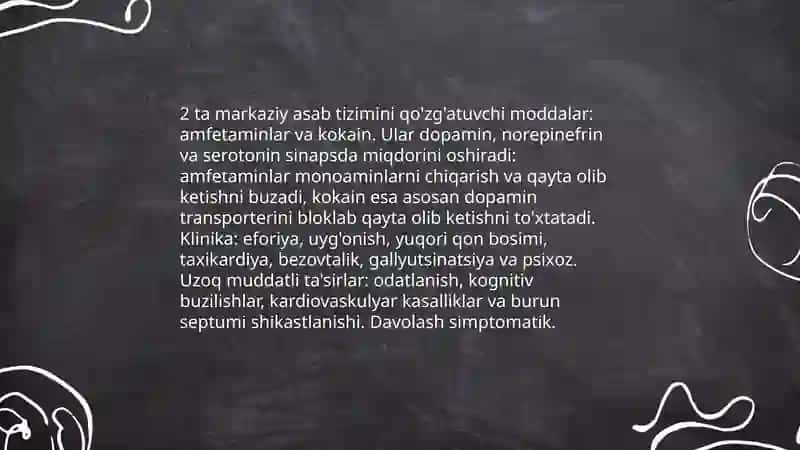 Markaziy asab sistemasiga ta'sir etuvchi moddalar 4