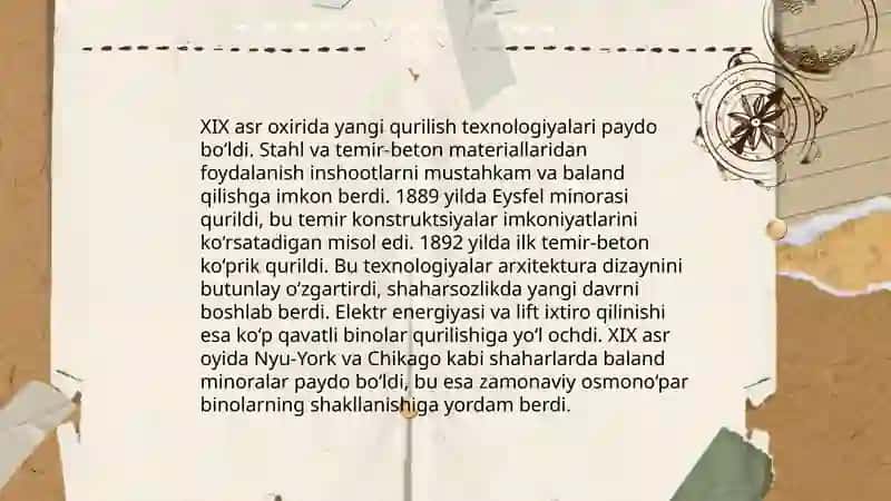 XIX asr oxiri-XX asr meʼmorchilik 4