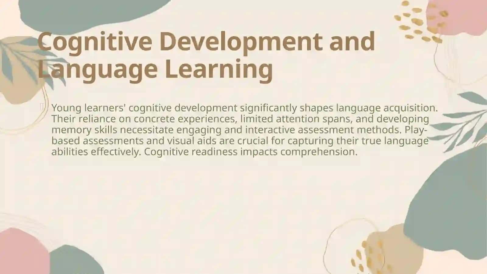 Assessment of the young learners’ language performance 4
