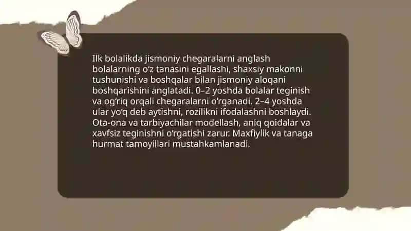 Ilk bolalik davrida oʻz oʻzini anglash 4
