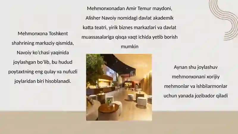 Hyatt Regency Tashkent mehmonxonasi 4