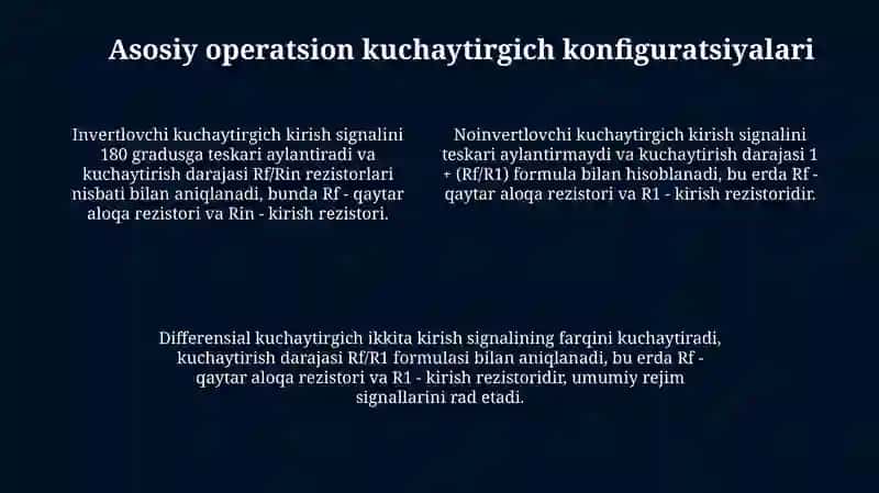 Operatsion kuchaytirgich asosidagi funksional qurulmalar 4