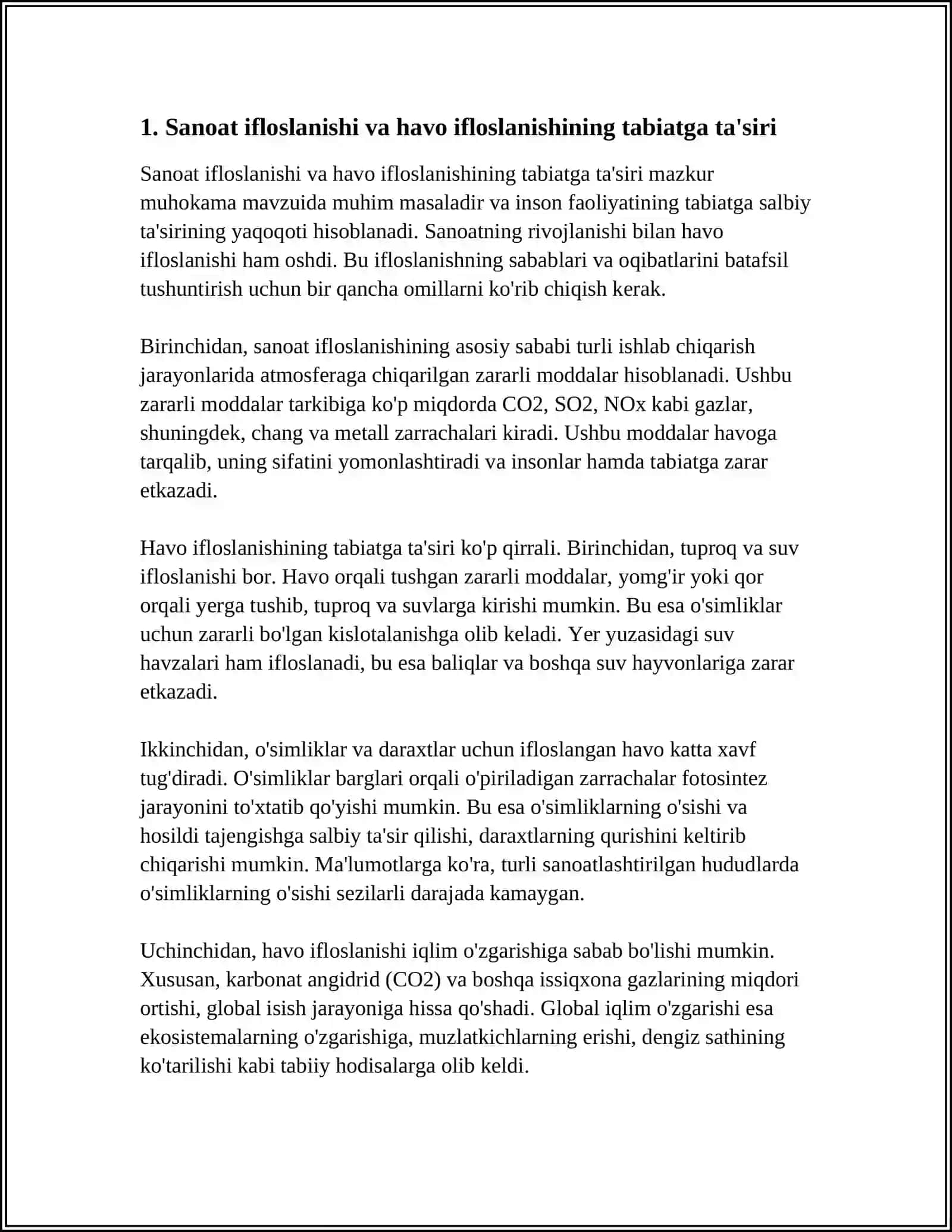 INSON FAOLIYATINING TABIATGA TA'SIRI VA TABIATNING JAVOBI 4