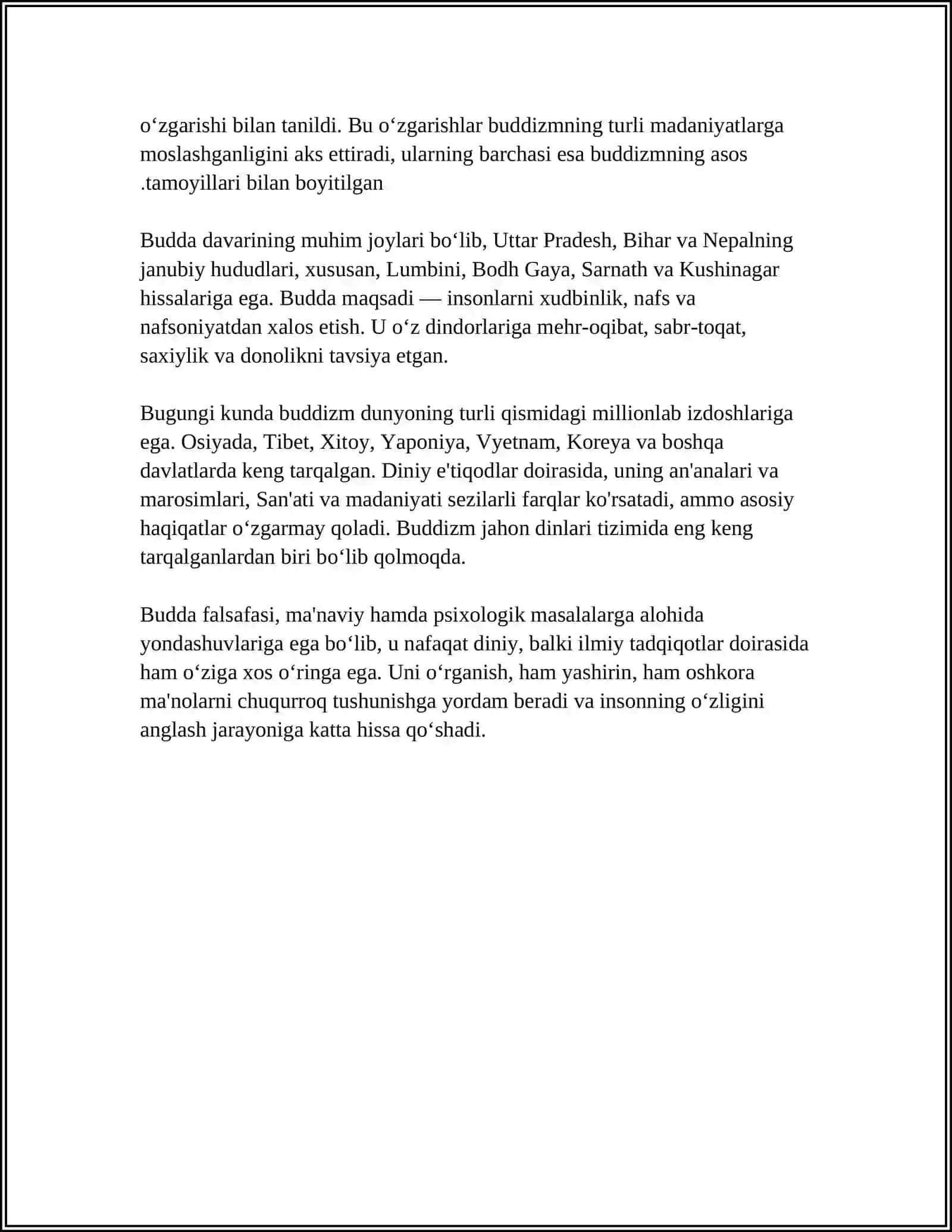 BUDDIZM DINI TARIXI VA ASOSIY GʻOYALARI 4
